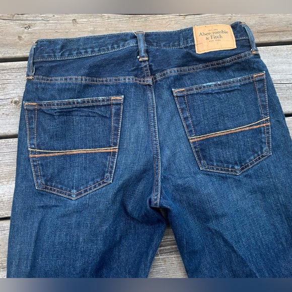 Vintage Y2K Abercrombie & Fitch Low Rise Slim Boot Button Fly Men's Jeans 32x32 - Picture 7 of 10